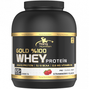 Torq Nutrition Gold % Whey Protein Çilek 2300gr - 65 + Servis
