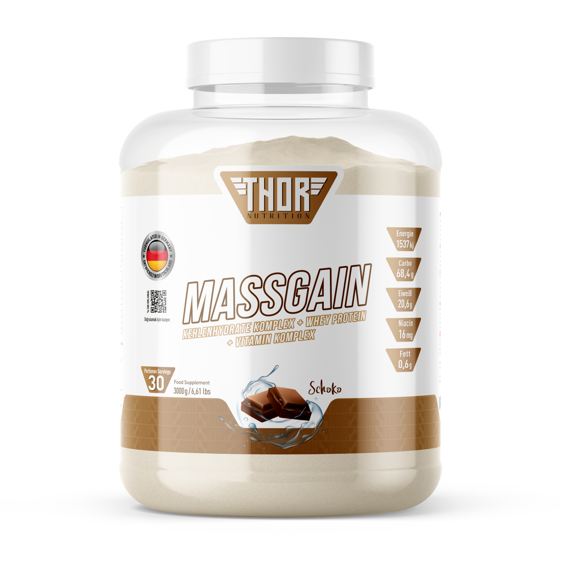 Thor Nutrition 3kg Massgainer 30 servis Thor Nutrition 3kg Massgainer 30 servis