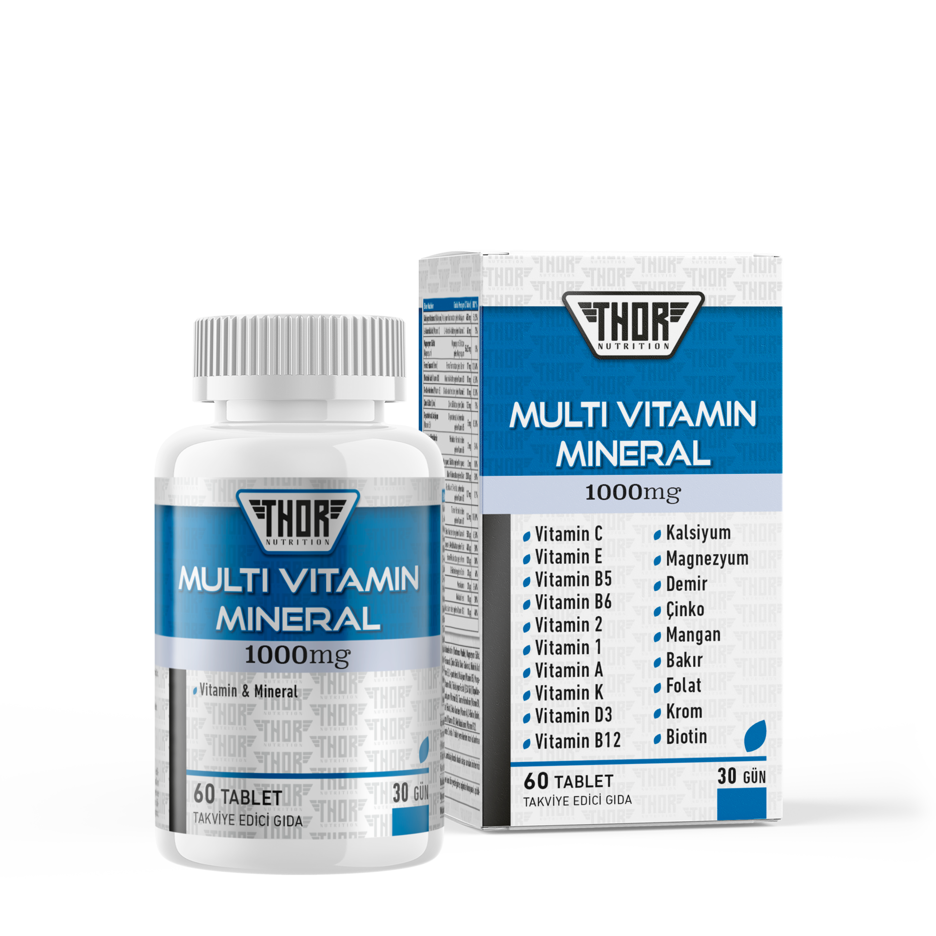 Multivitamin Mineral  1000 mg 60 Tablet 30 Gün