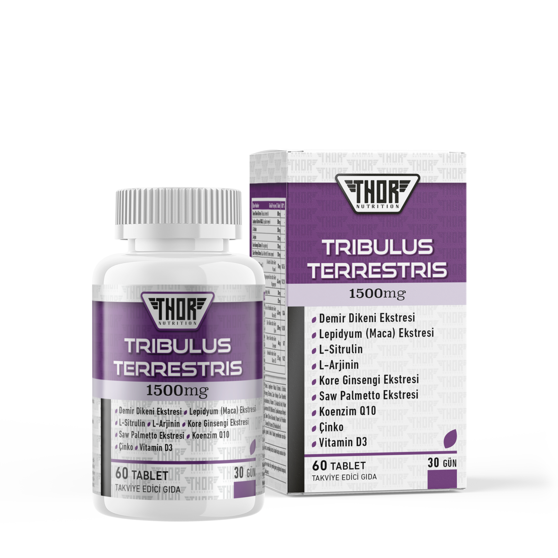 Tribulus Terrestris & Maca 1500 mg 60 Tablet 30 Gün