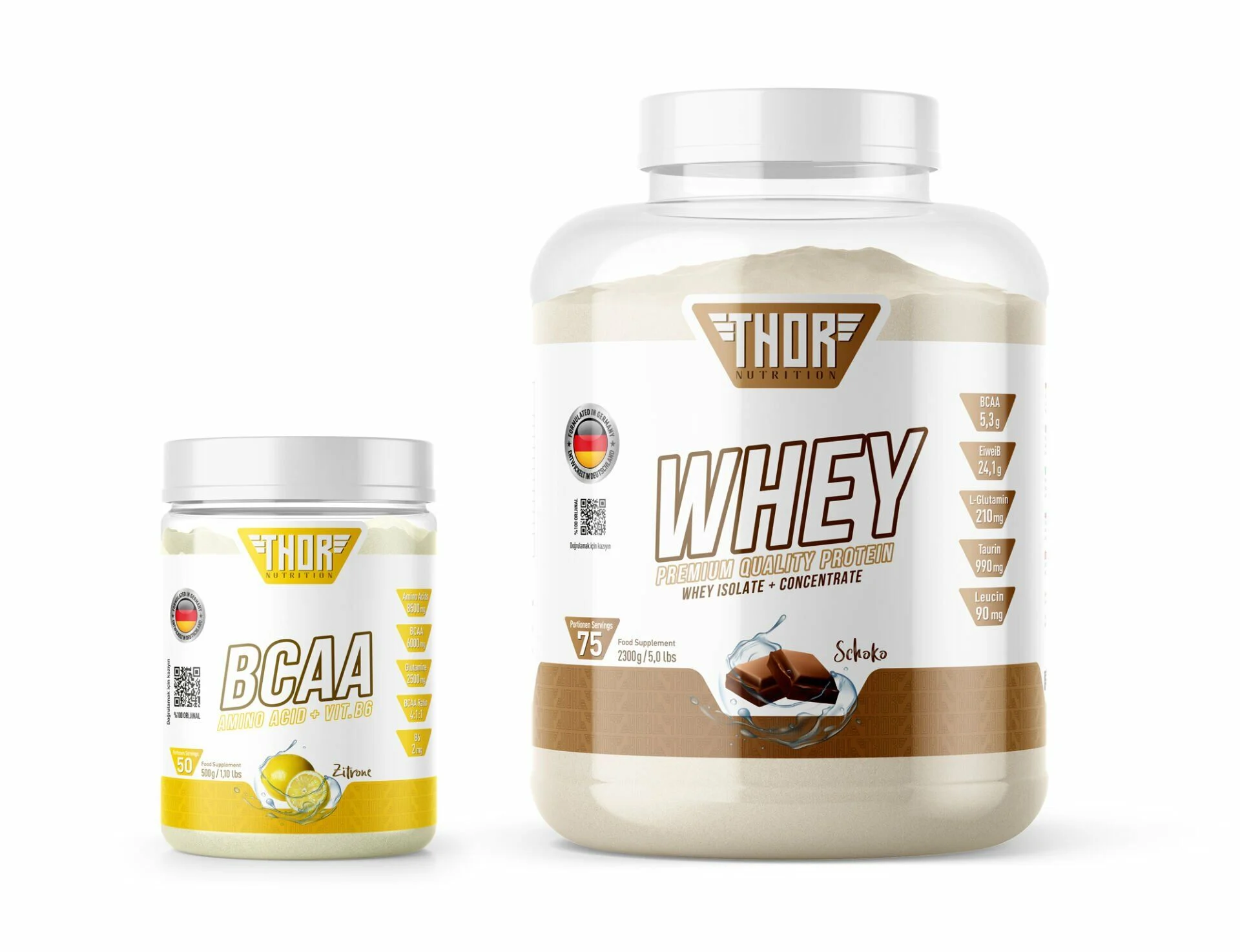Whey protein 2,3kg 75 servis- BCAA 500gr 50 servis