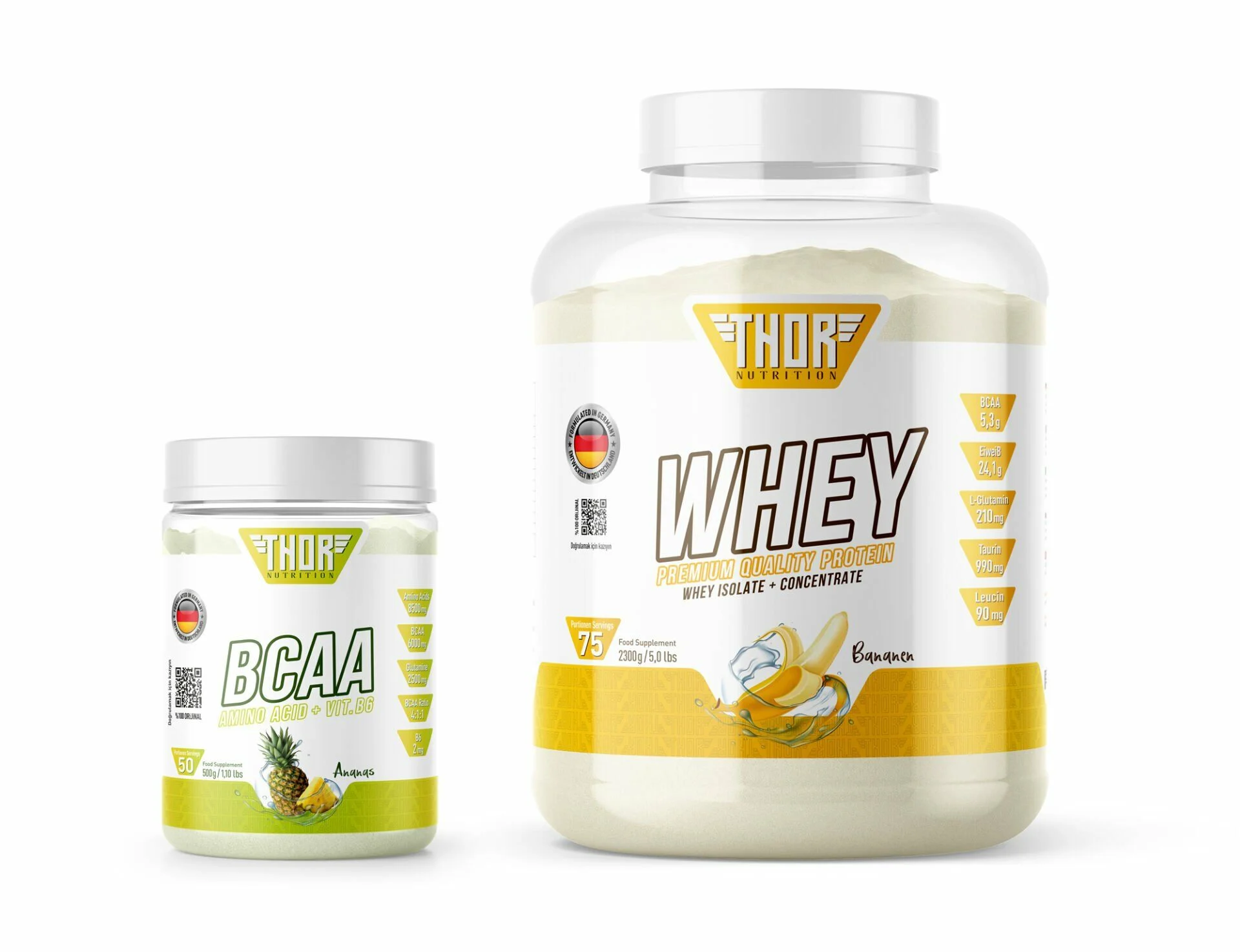 Whey protein 2,3kg 75 servis- BCAA 500gr 50 servis